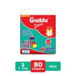 Guddu Premium | 80 diapers | Mini | 3 - 6 kg | 2